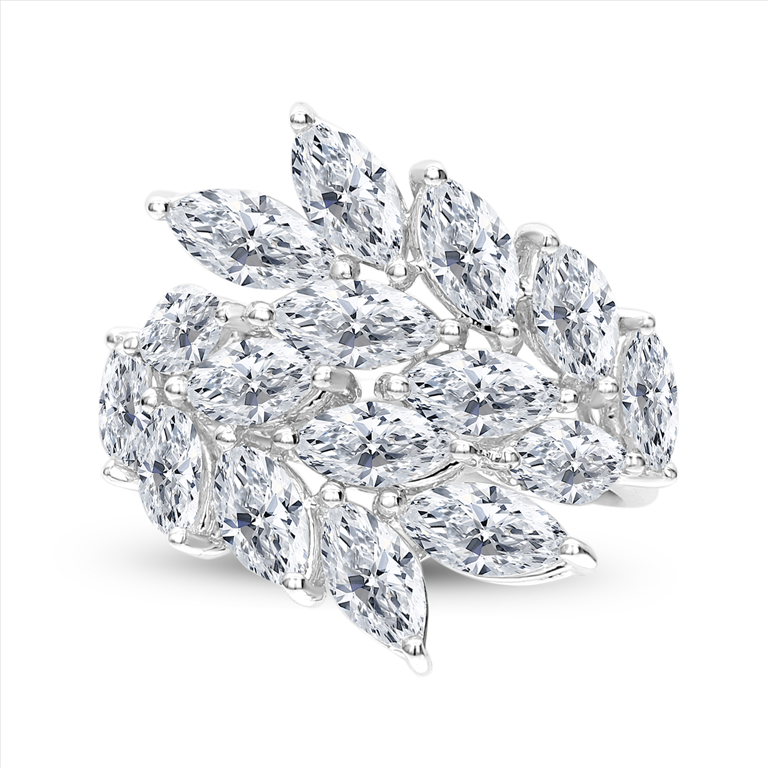 18K White Gold Diamond Cocktail Ring